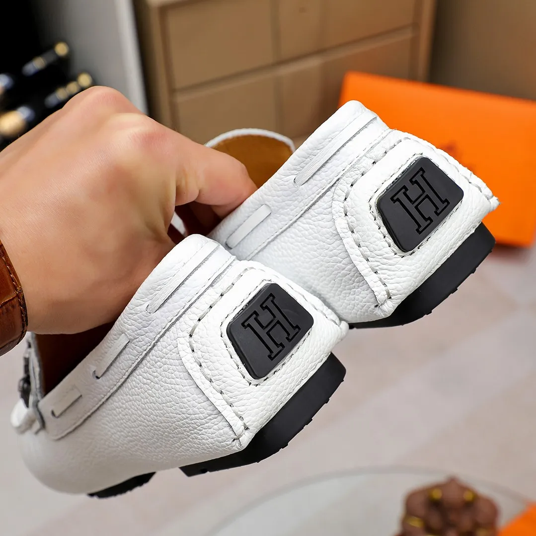 Men's shoes 💰360 🕷🕷【HERMES】The same style as Hermès counters🇨🇳Classic slip-on shoes 1:1 mold opening💯Original quality🍓Using imported first-layer cowhide🍅Pigskin lining🌶🌶Super high-end men's leather shoes🇨🇳Solid and stable Very special🍇 Color, optional! Code number 38-45……
